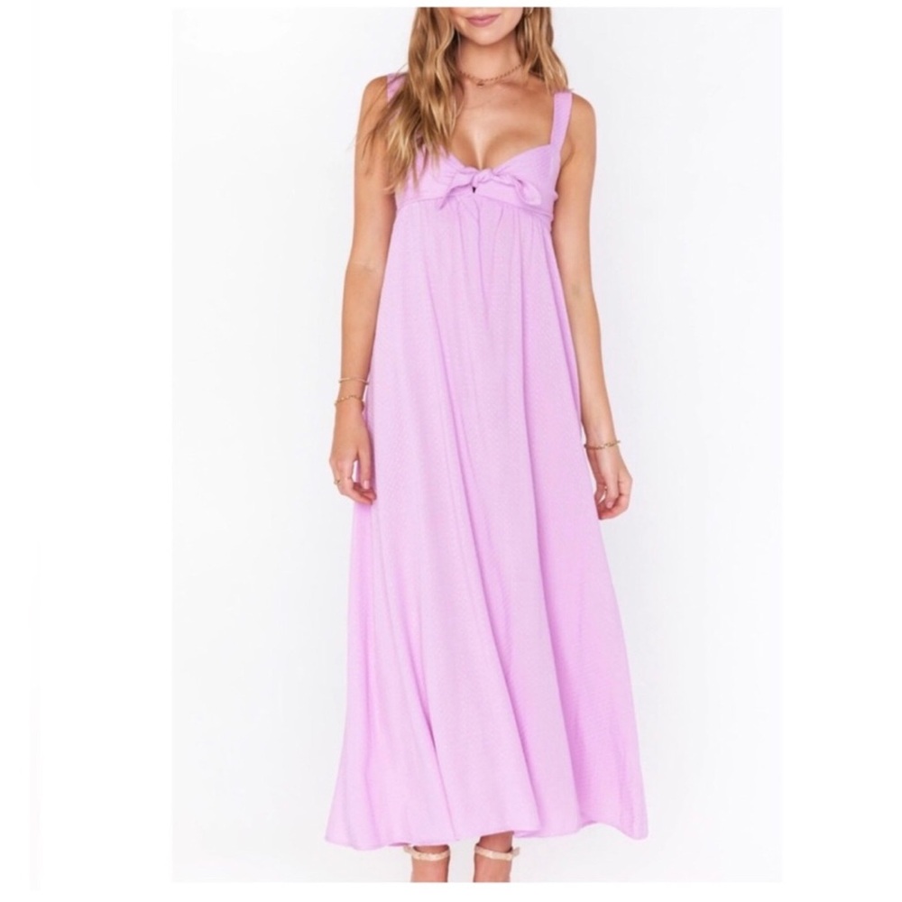 Show Me Your Mumu Size Small Lavender Purple Penelope Dress Boho Keyhole Rayon